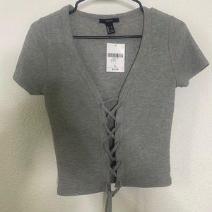 Forever 21 Knit Open Front Top